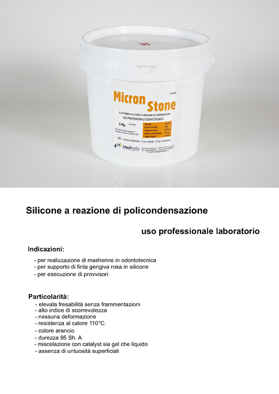 meditaly micron stone siliconi laboratorio